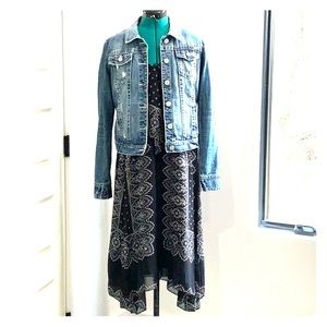 Nanette Lepore Banda Border Flowy Dress Sz 12 NWT